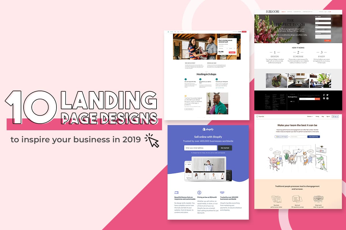 10 landing page designs to inspire your business in 2019