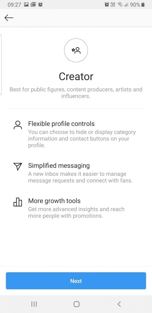 Instagram-creator-profile-menu