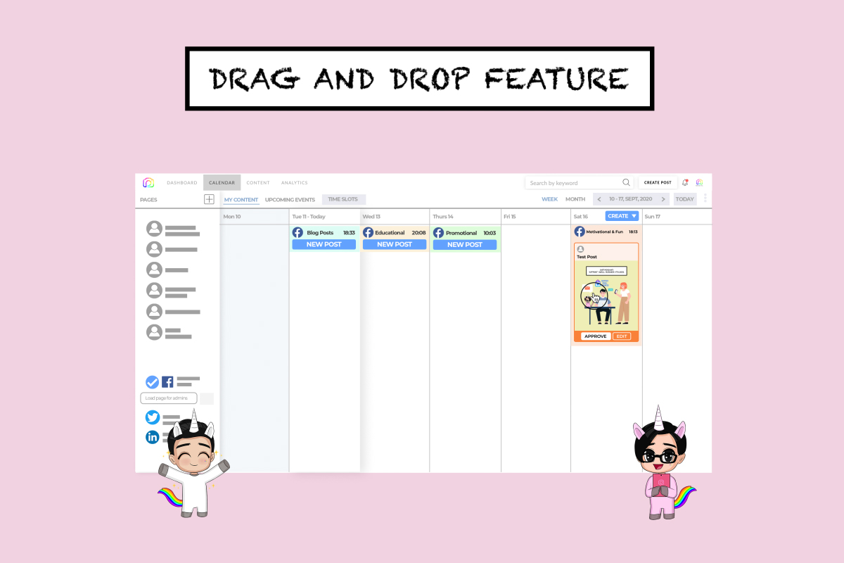 Drag and drop – easy way to schedule your posts